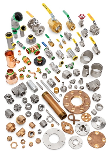 Group image of a selection of Merit Brass PVF products